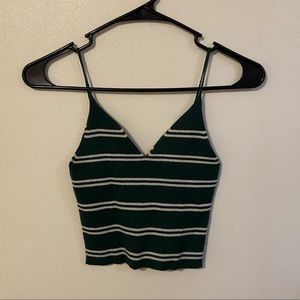 Green crop top